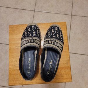 Women's Dior Style Cotton Flat Shoe,